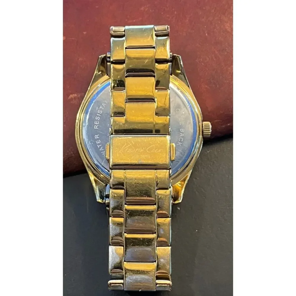Women's 40mm Gold Tone Kenneth Cole New York, MOP Face